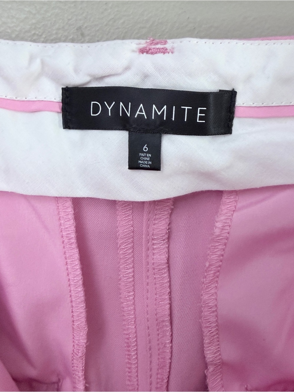 Dynamite Pink Wide Leg Pleated Dress Pants Trousers 6 - Picture 5 of 9